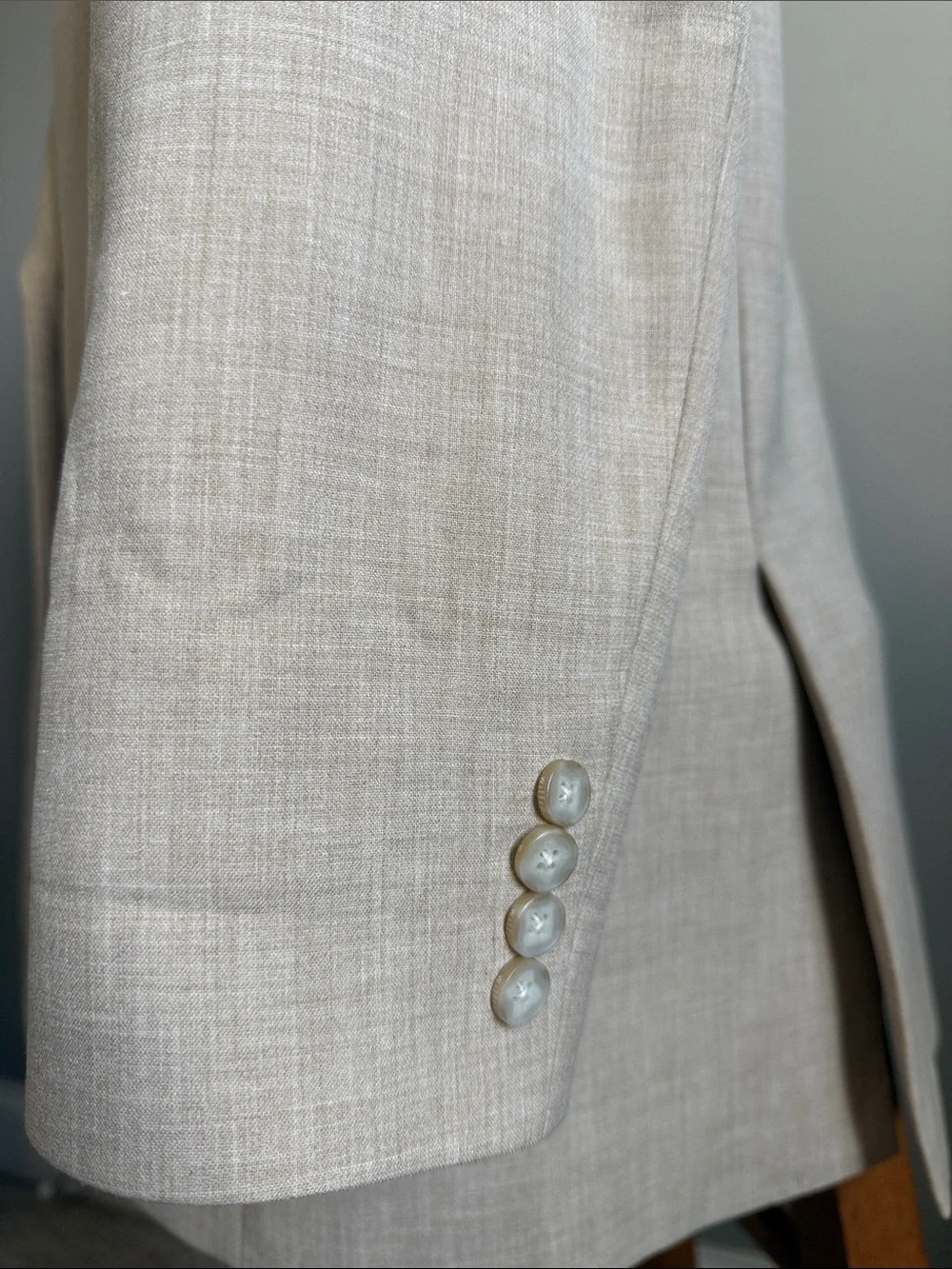 Wilfred Aritzia - Cherrelle Blazer - Heather Oat Beige - Size 6 - Good Condition